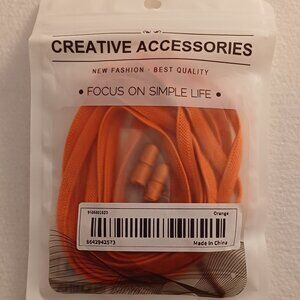 NWT Shoelaces No Tie Tie-less Tieless No Lace Shoe Lace Tennis Shoes Sneakers OR